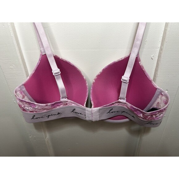 VS Victorias Secret Pink Underwire Bra 34B Pink Lace New w/o tags - Picture 3 of 4